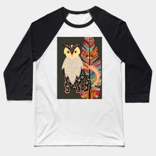 Mexican Alebrije folk art owl-leopard artwork Baseball T-Shirt